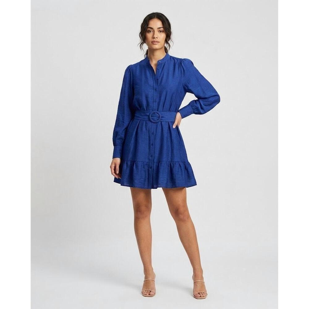 NEW LAVENDER BROWN elizabeth mini dress in deep blue